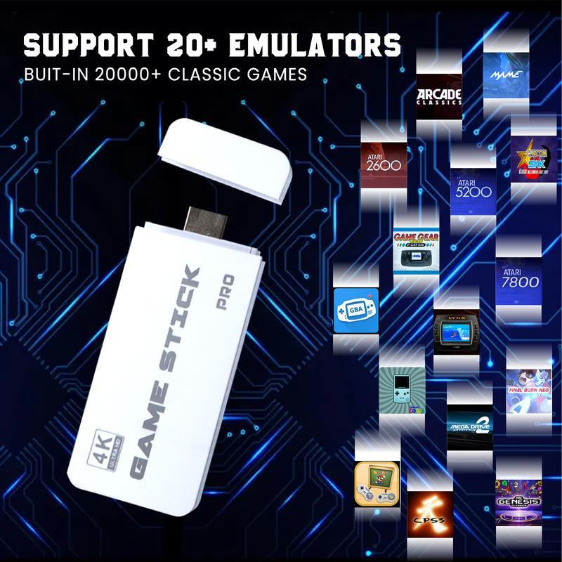 [Plug and Play] Upgraded Retro Game Stick with 20,000+ Games, Support 4K Wireless HDMI Output, Plug and Play, Surprise Father'S Day Gifts.
